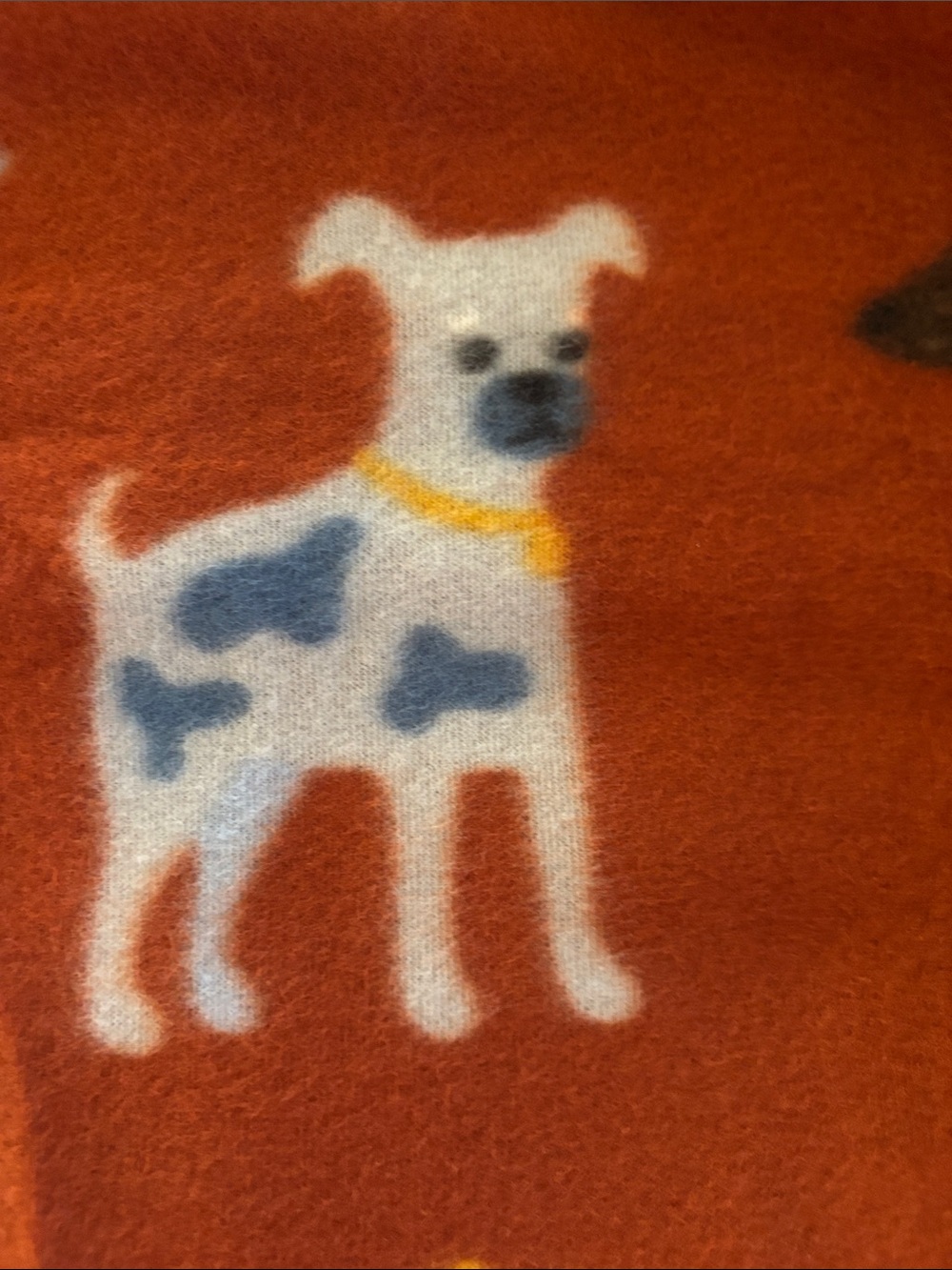 NWT Plush Rust Orange Dog Print Throw Blanket 50 X 60 - Picture 11 of 16